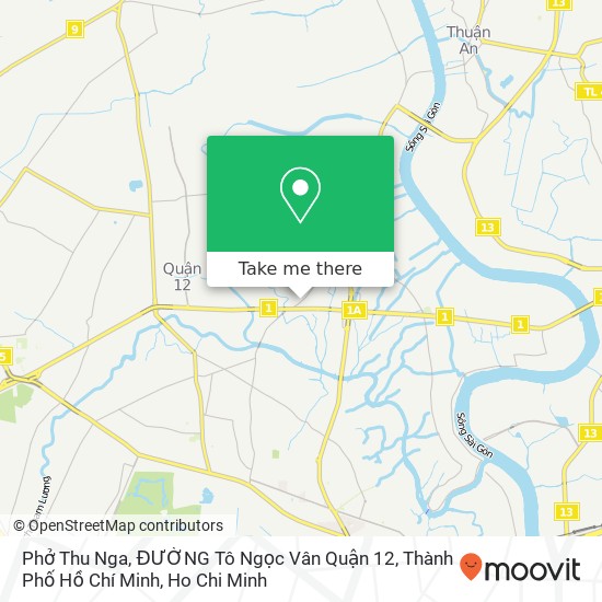 Phở Thu Nga, ĐƯỜNG Tô Ngọc Vân Quận 12, Thành Phố Hồ Chí Minh map