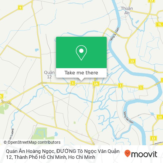 Quán Ăn Hoàng Ngọc, ĐƯỜNG Tô Ngọc Vân Quận 12, Thành Phố Hồ Chí Minh map
