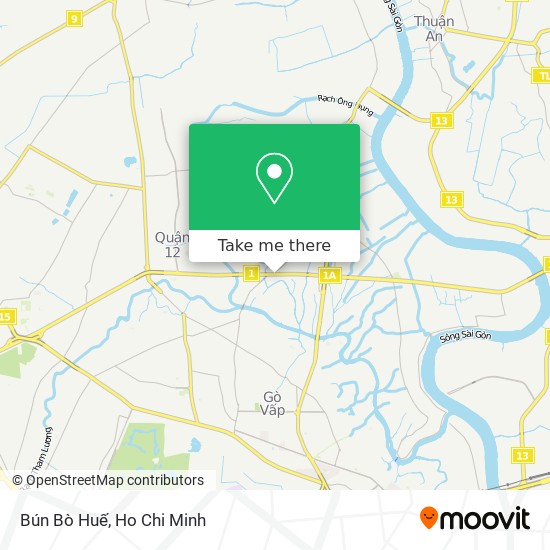 Bún Bò Huế map