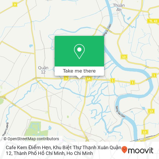 Cafe Kem Điểm Hẹn, Khu Biệt Thự Thạnh Xuân Quận 12, Thành Phố Hồ Chí Minh map