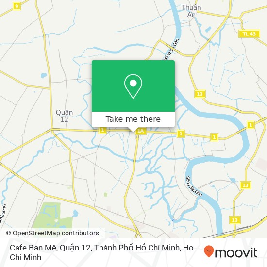 Cafe Ban Mê, Quận 12, Thành Phố Hồ Chí Minh map