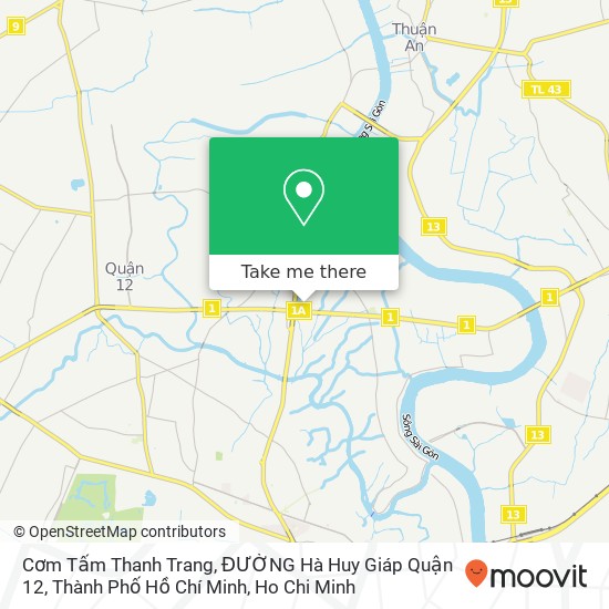 Cơm Tấm Thanh Trang, ĐƯỜNG Hà Huy Giáp Quận 12, Thành Phố Hồ Chí Minh map