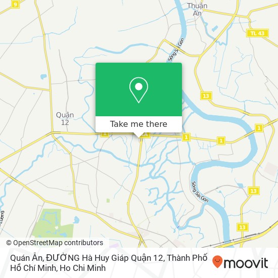 Quán Ăn, ĐƯỜNG Hà Huy Giáp Quận 12, Thành Phố Hồ Chí Minh map