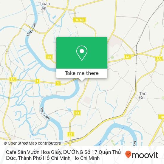 Cafe Sân Vườn Hoa Giấy, ĐƯỜNG Số 17 Quận Thủ Đức, Thành Phố Hồ Chí Minh map