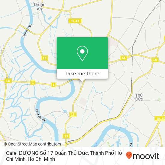 Cafe, ĐƯỜNG Số 17 Quận Thủ Đức, Thành Phố Hồ Chí Minh map