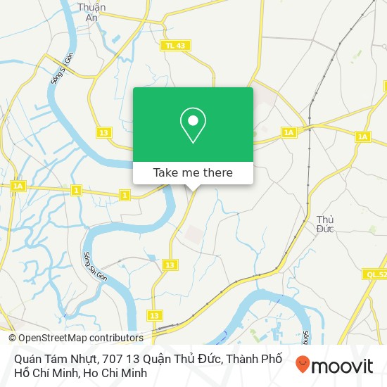 Quán Tám Nhựt, 707 13 Quận Thủ Đức, Thành Phố Hồ Chí Minh map
