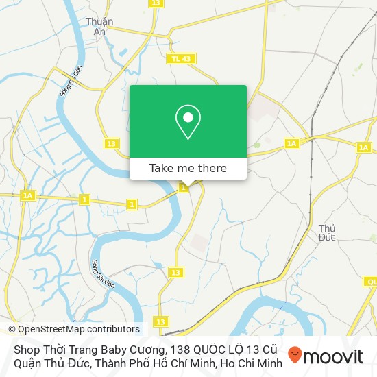 Shop Thời Trang Baby Cương, 138 QUỐC LỘ 13 Cũ Quận Thủ Đức, Thành Phố Hồ Chí Minh map
