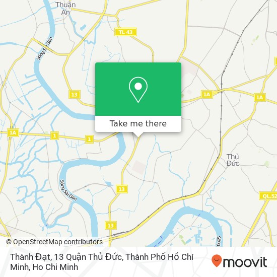 Thành Đạt, 13 Quận Thủ Đức, Thành Phố Hồ Chí Minh map
