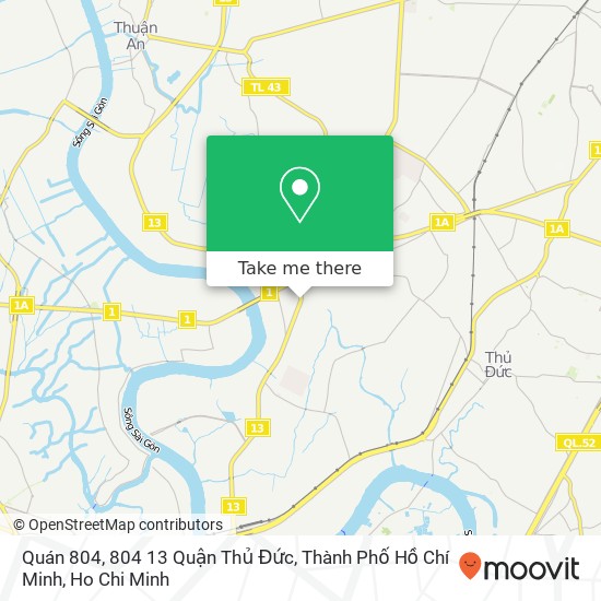 Quán 804, 804 13 Quận Thủ Đức, Thành Phố Hồ Chí Minh map