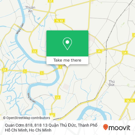 Quán Cơm 818, 818 13 Quận Thủ Đức, Thành Phố Hồ Chí Minh map