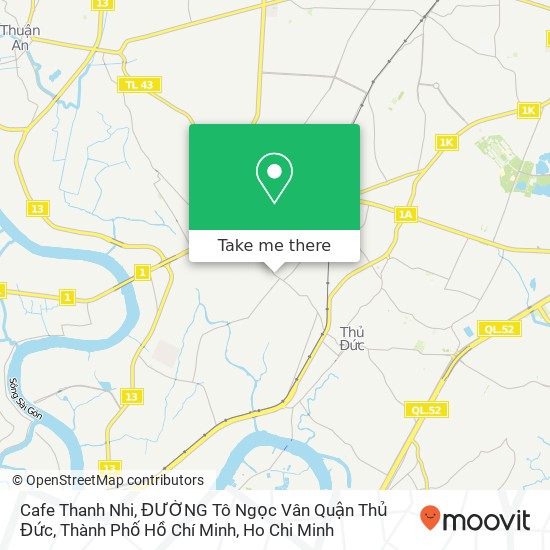 Cafe Thanh Nhi, ĐƯỜNG Tô Ngọc Vân Quận Thủ Đức, Thành Phố Hồ Chí Minh map