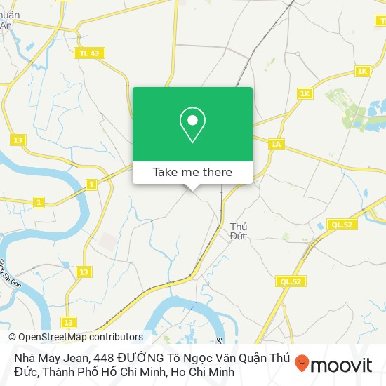 Nhà May Jean, 448 ĐƯỜNG Tô Ngọc Vân Quận Thủ Đức, Thành Phố Hồ Chí Minh map