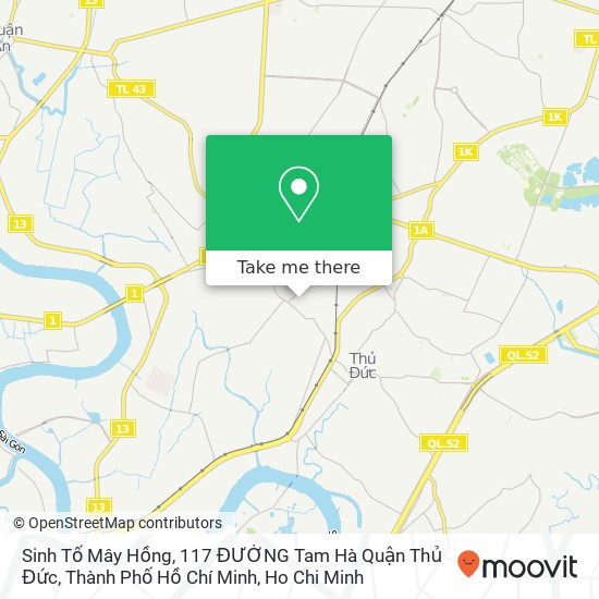 Sinh Tố Mây Hồng, 117 ĐƯỜNG Tam Hà Quận Thủ Đức, Thành Phố Hồ Chí Minh map