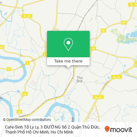 Cafe-Sinh Tố Ly Ly, 3 ĐƯỜNG Số 2 Quận Thủ Đức, Thành Phố Hồ Chí Minh map