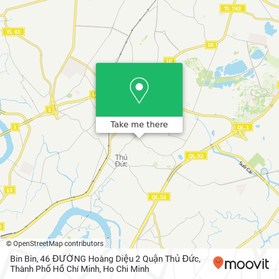 Bin Bin, 46 ĐƯỜNG Hoàng Diệu 2 Quận Thủ Đức, Thành Phố Hồ Chí Minh map