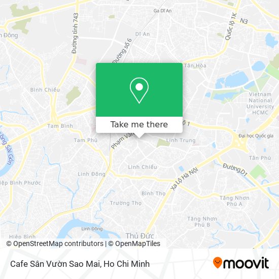 Cafe Sân Vườn Sao Mai map