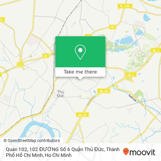 Quán 102, 102 ĐƯỜNG Số 6 Quận Thủ Đức, Thành Phố Hồ Chí Minh map