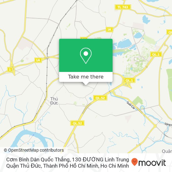 Cơm Bình Dân Quốc Thắng, 130 ĐƯỜNG Linh Trung Quận Thủ Đức, Thành Phố Hồ Chí Minh map