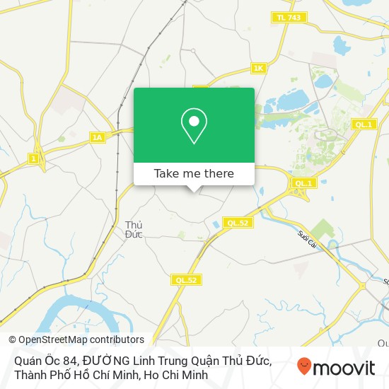Quán Ốc 84, ĐƯỜNG Linh Trung Quận Thủ Đức, Thành Phố Hồ Chí Minh map