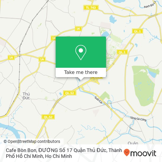 Cafe Bòn Bon, ĐƯỜNG Số 17 Quận Thủ Đức, Thành Phố Hồ Chí Minh map