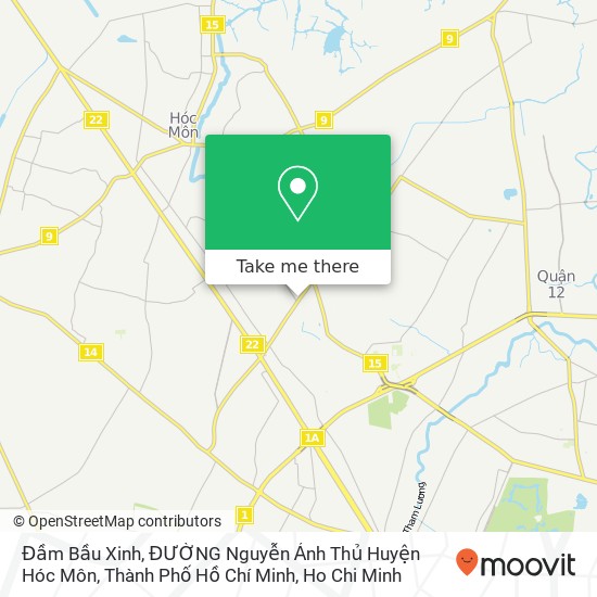 Đầm Bầu Xinh, ĐƯỜNG Nguyễn Ảnh Thủ Huyện Hóc Môn, Thành Phố Hồ Chí Minh map