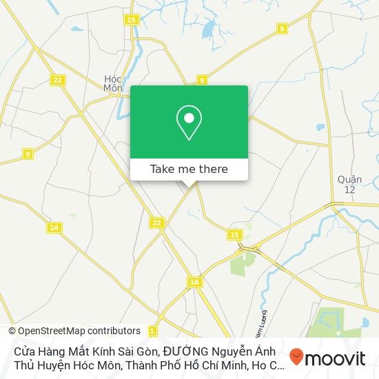 Cửa Hàng Mắt Kính Sài Gòn, ĐƯỜNG Nguyễn Ảnh Thủ Huyện Hóc Môn, Thành Phố Hồ Chí Minh map