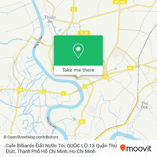 Cafe Billiards Đất Nước Tôi, QUỐC LỘ 13 Quận Thủ Đức, Thành Phố Hồ Chí Minh map