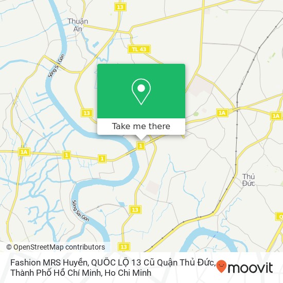 Fashion MRS Huyền, QUỐC LỘ 13 Cũ Quận Thủ Đức, Thành Phố Hồ Chí Minh map