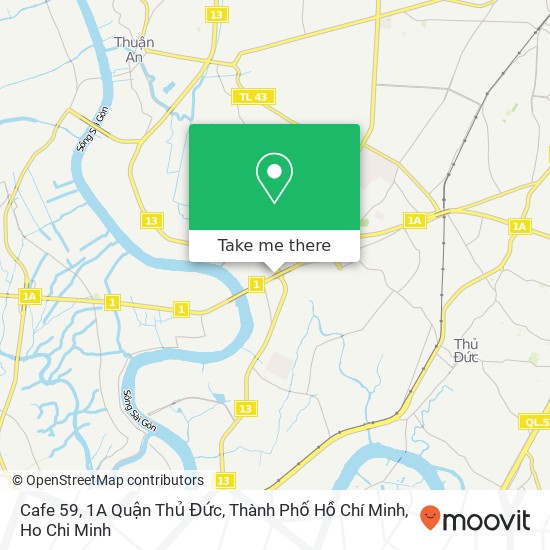 Cafe 59, 1A Quận Thủ Đức, Thành Phố Hồ Chí Minh map