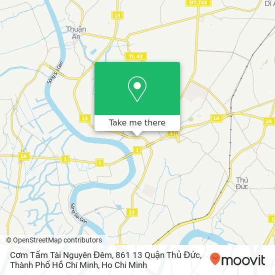 Cơm Tấm Tài Nguyên Đêm, 861 13 Quận Thủ Đức, Thành Phố Hồ Chí Minh map