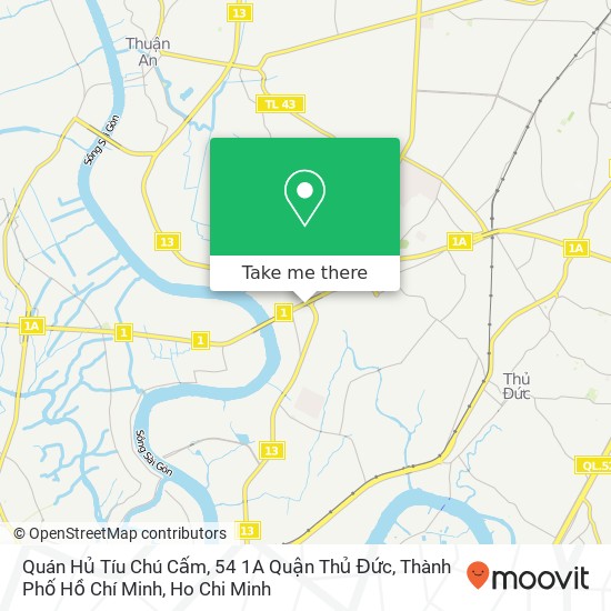 Quán Hủ Tíu Chú Cấm, 54 1A Quận Thủ Đức, Thành Phố Hồ Chí Minh map