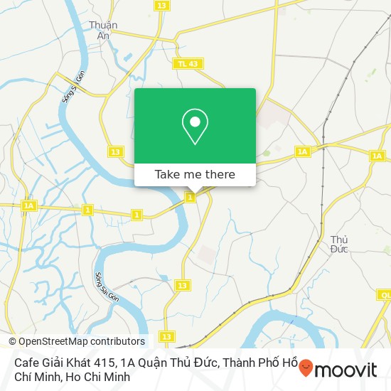 Cafe Giải Khát 415, 1A Quận Thủ Đức, Thành Phố Hồ Chí Minh map