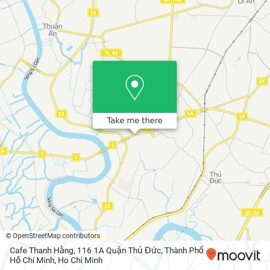 Cafe Thanh Hằng, 116 1A Quận Thủ Đức, Thành Phố Hồ Chí Minh map