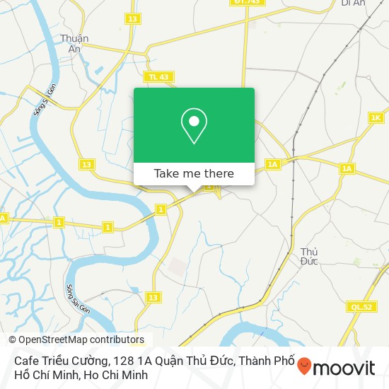 Cafe Triều Cường, 128 1A Quận Thủ Đức, Thành Phố Hồ Chí Minh map