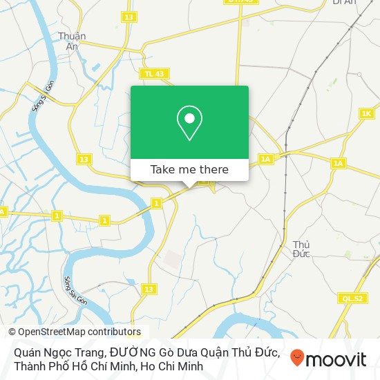 Quán Ngọc Trang, ĐƯỜNG Gò Dưa Quận Thủ Đức, Thành Phố Hồ Chí Minh map