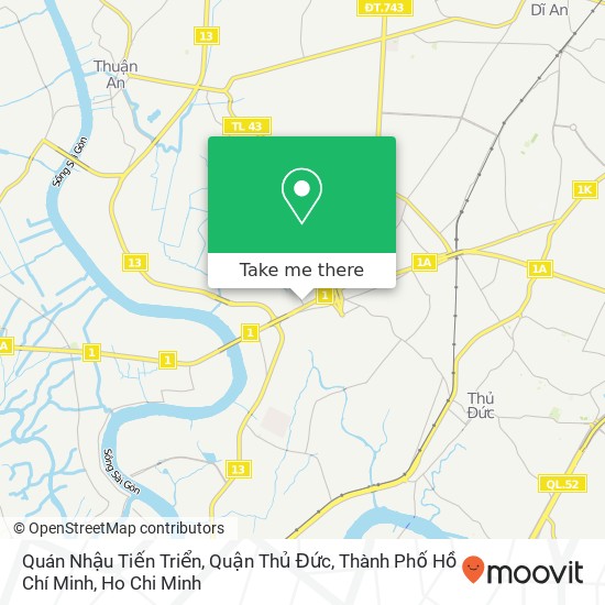 Quán Nhậu Tiến Triển, Quận Thủ Đức, Thành Phố Hồ Chí Minh map