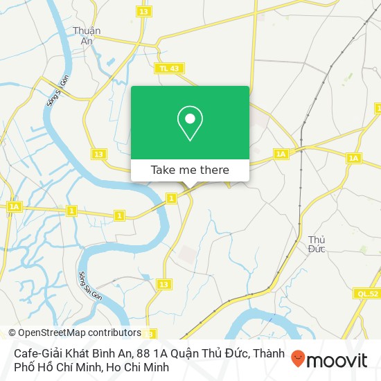 Cafe-Giải Khát Bình An, 88 1A Quận Thủ Đức, Thành Phố Hồ Chí Minh map