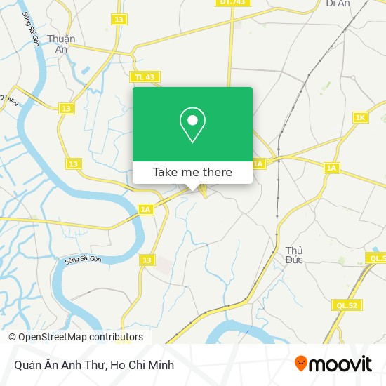 Quán Ăn Anh Thư map