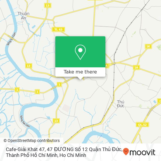 Cafe-Giải Khát 47, 47 ĐƯỜNG Số 12 Quận Thủ Đức, Thành Phố Hồ Chí Minh map