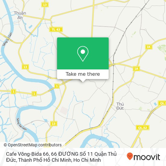 Cafe Võng-Bida 66, 66 ĐƯỜNG Số 11 Quận Thủ Đức, Thành Phố Hồ Chí Minh map