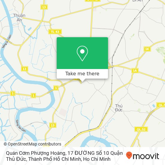 Quán Cơm Phượng Hoàng, 17 ĐƯỜNG Số 10 Quận Thủ Đức, Thành Phố Hồ Chí Minh map