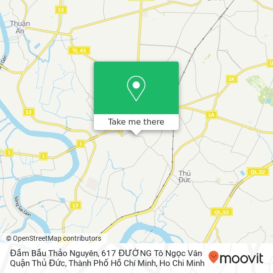 Đầm Bầu Thảo Nguyên, 617 ĐƯỜNG Tô Ngọc Vân Quận Thủ Đức, Thành Phố Hồ Chí Minh map