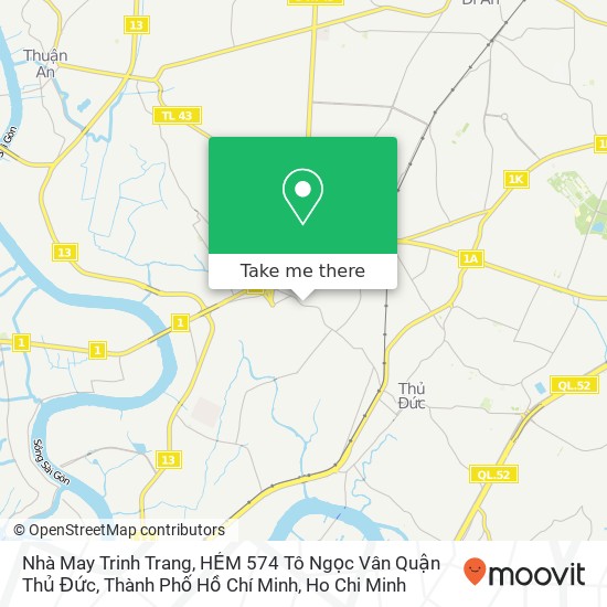 Nhà May Trinh Trang, HẺM 574 Tô Ngọc Vân Quận Thủ Đức, Thành Phố Hồ Chí Minh map