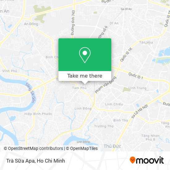 How to get to Trà Sữa Apa in Thủ Đức by Bus?