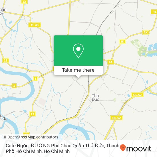 Cafe Ngọc, ĐƯỜNG Phú Châu Quận Thủ Đức, Thành Phố Hồ Chí Minh map