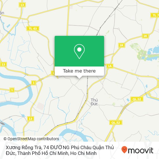 Xương Rồng Trà, 74 ĐƯỜNG Phú Châu Quận Thủ Đức, Thành Phố Hồ Chí Minh map