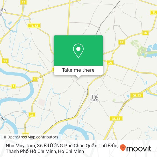 Nhà May Tâm, 36 ĐƯỜNG Phú Châu Quận Thủ Đức, Thành Phố Hồ Chí Minh map