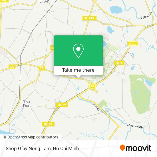 Shop Giầy Nông Lâm map