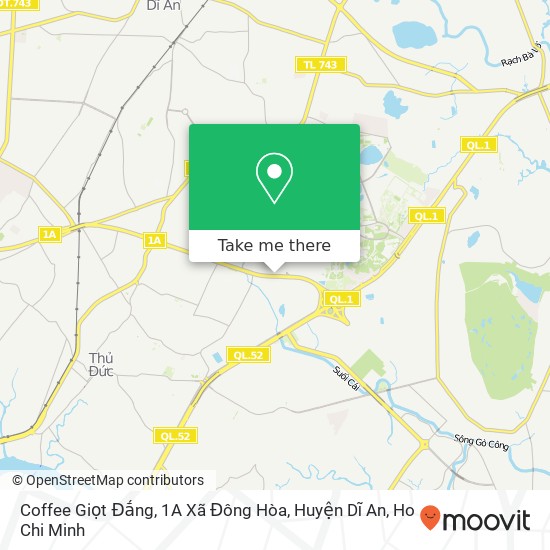 Coffee Giọt Đắng, 1A Xã Đông Hòa, Huyện Dĩ An map