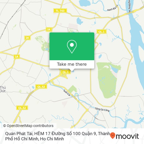 Quán Phát Tài, HẺM 17 Đường Số 100 Quận 9, Thành Phố Hồ Chí Minh map